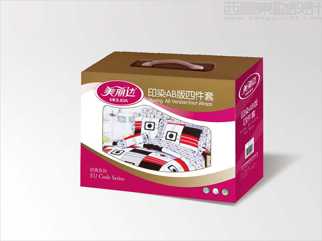北京佳夢寢室用品有限公司美麗達(dá)品牌印染AB版四件套包裝設(shè)計(jì)