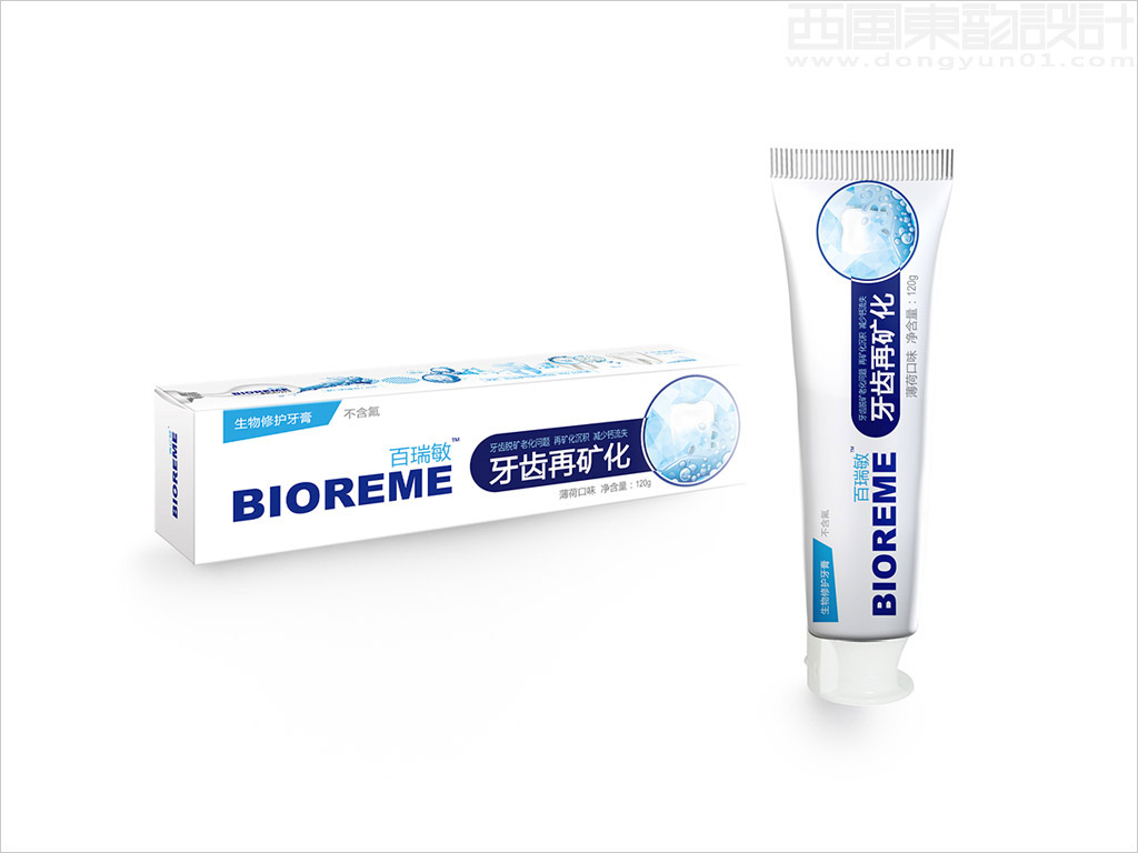 BIOREME百瑞敏成人生物修護牙膏包裝設(shè)計圖片
