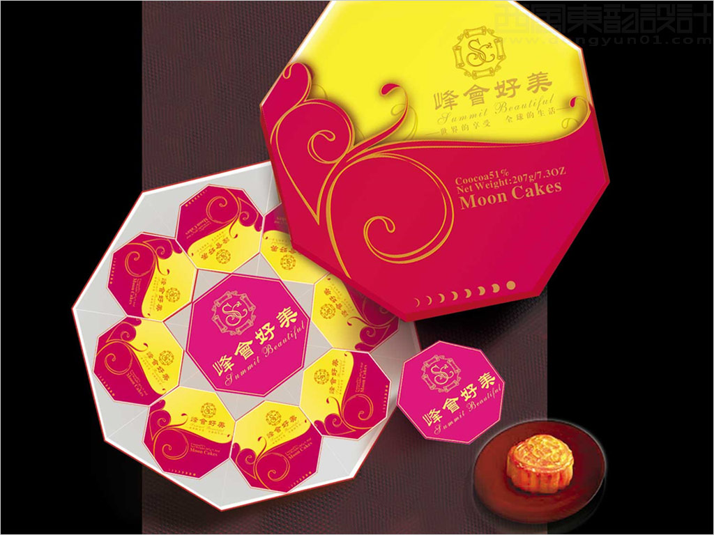 榮尊堡峰會俱樂部峰會·好美月餅禮盒包裝設(shè)計(jì)之八角異形月餅禮盒包裝設(shè)計(jì)