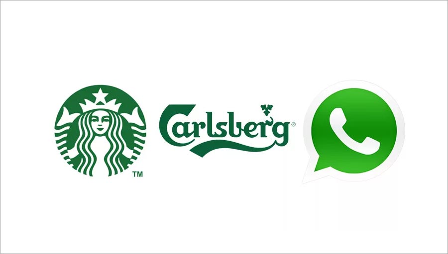 標(biāo)志設(shè)計中綠色加白色的組合應(yīng)用