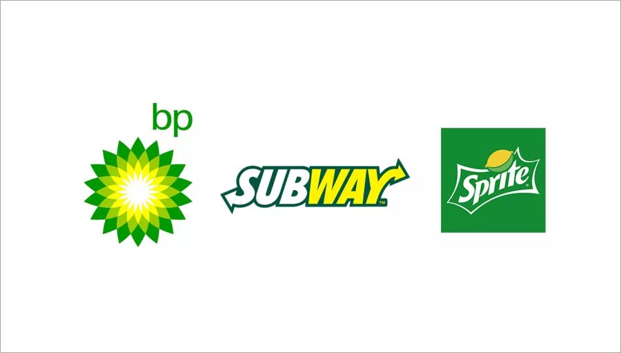 標(biāo)志設(shè)計中綠色加黃色的組合應(yīng)用