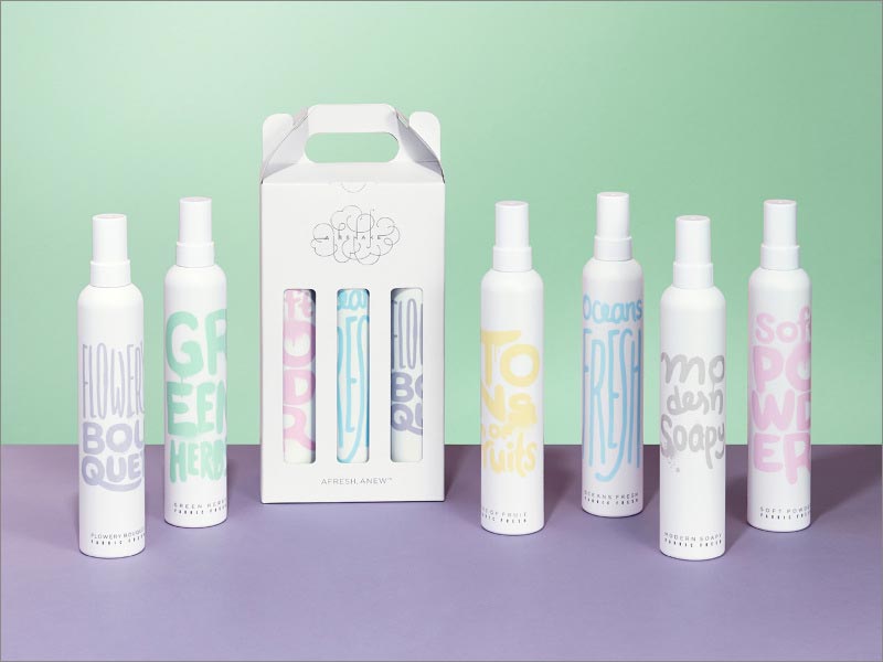 Airshake衣物清新噴霧劑日化用品外盒包裝設(shè)計(jì)