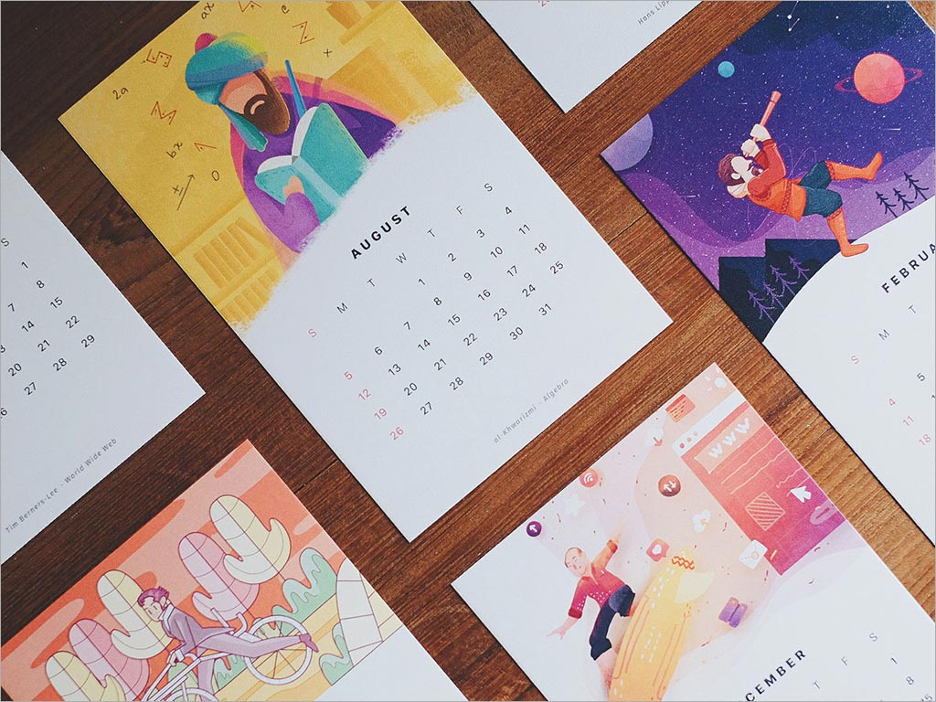 如何做出獨特的企業(yè)臺歷設計示例