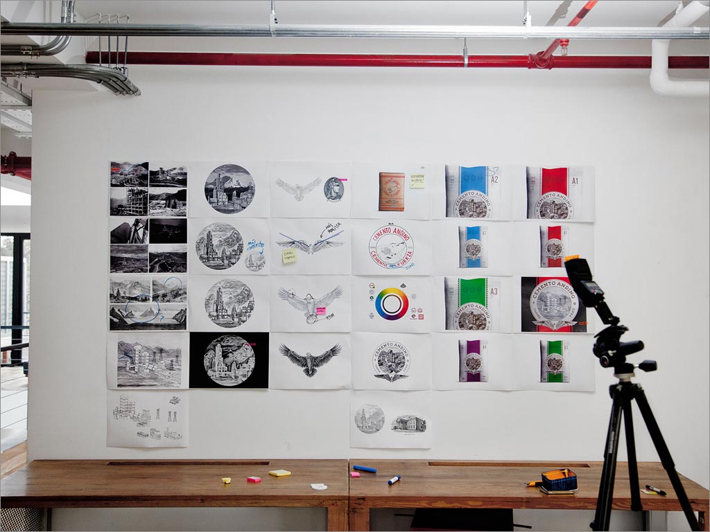 安迪諾水泥品牌logo包裝設(shè)計之手繪圖展示