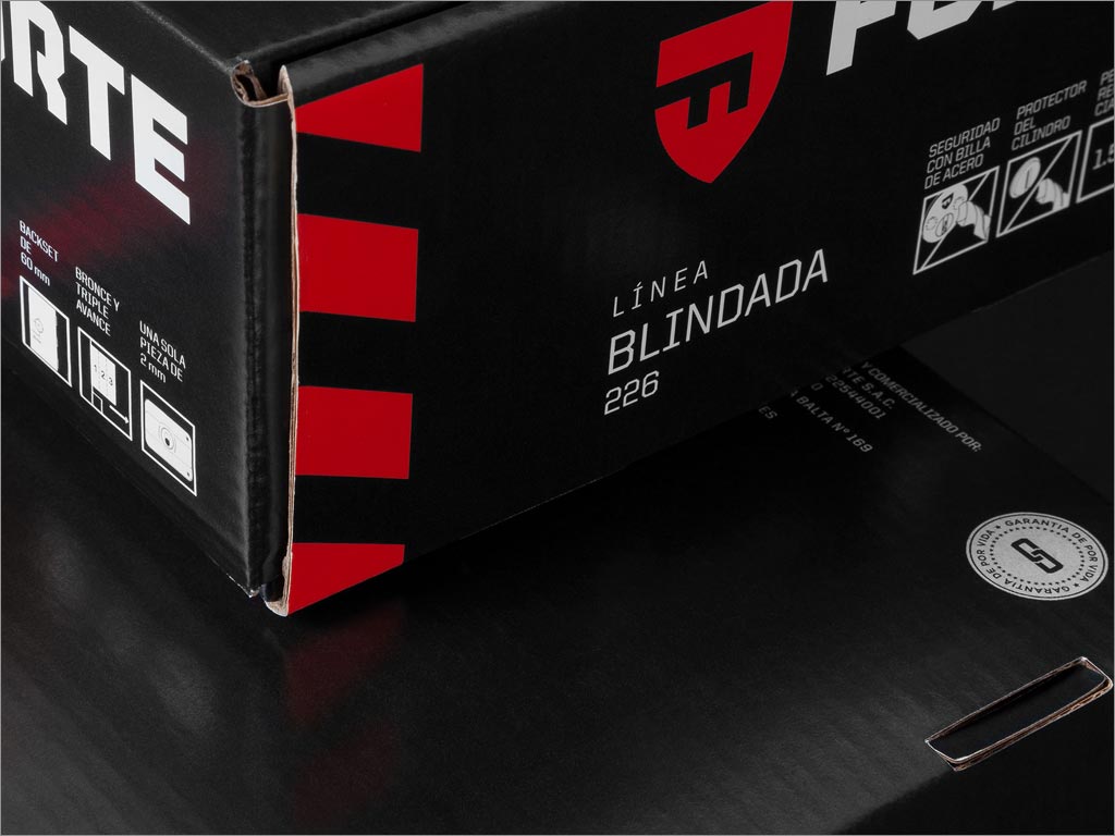 秘魯Forte鎖具日用品包裝設計之局部細節(jié)圖