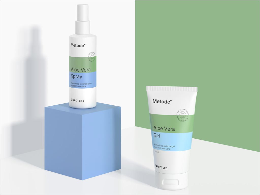 挪威Apotek1藥品連鎖店Metode品牌護理藥品包裝設計