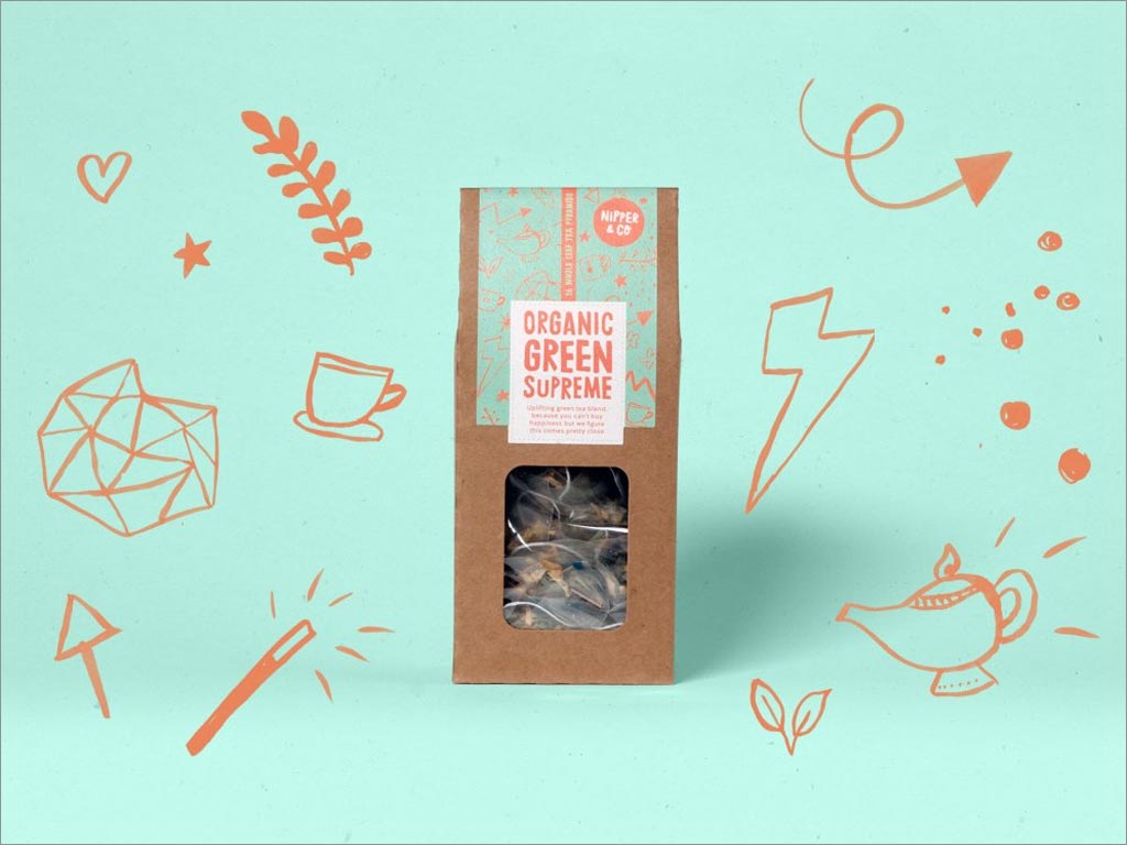 尼珀有機高級綠茶包裝設(shè)計