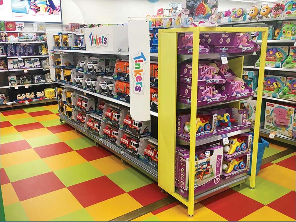 澳大利亞Tinkers玩具品牌vi重塑設計和包裝設計之賣場貨架展示