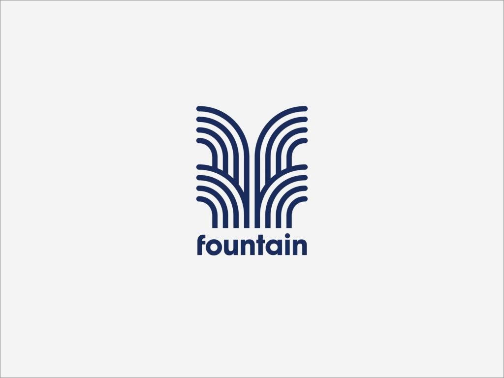 活力四射的Fountain蘇打水飲料logo設(shè)計(jì)