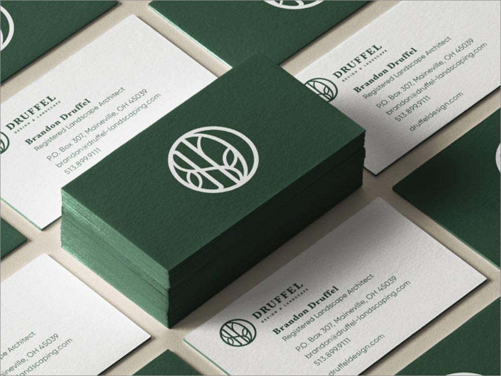 美國(guó)Druffel景觀設(shè)計(jì)服務(wù)公司品牌形象名片設(shè)計(jì)