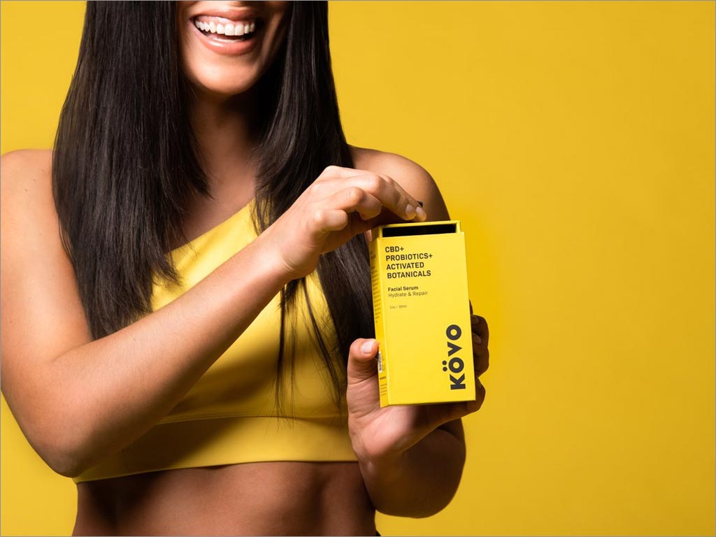 K?VO植物性益生菌護(hù)膚品包裝盒設(shè)計之實物照片