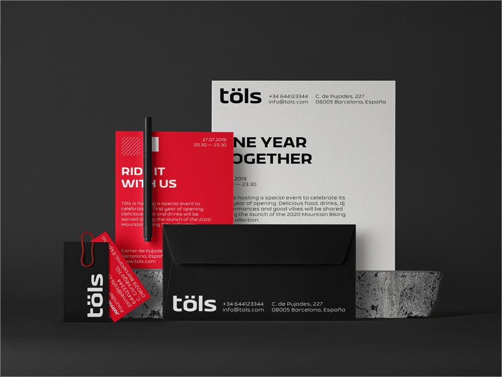 西班牙Tols自行車零件品牌形象設(shè)計(jì)之辦公用品設(shè)計(jì)