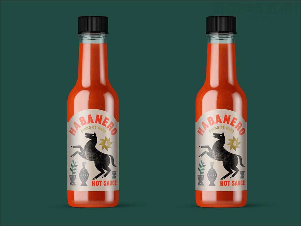 墨西哥黑馬辣醬調(diào)味品包裝設計
