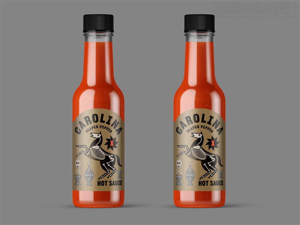 墨西哥黑馬辣醬調(diào)味品包裝設計