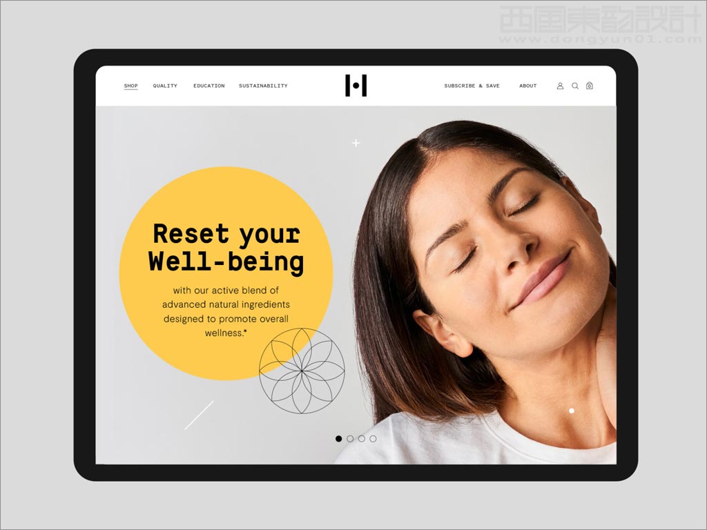 科學(xué)與自然完美融合的Healist保健品網(wǎng)站首頁(yè)設(shè)計(jì)