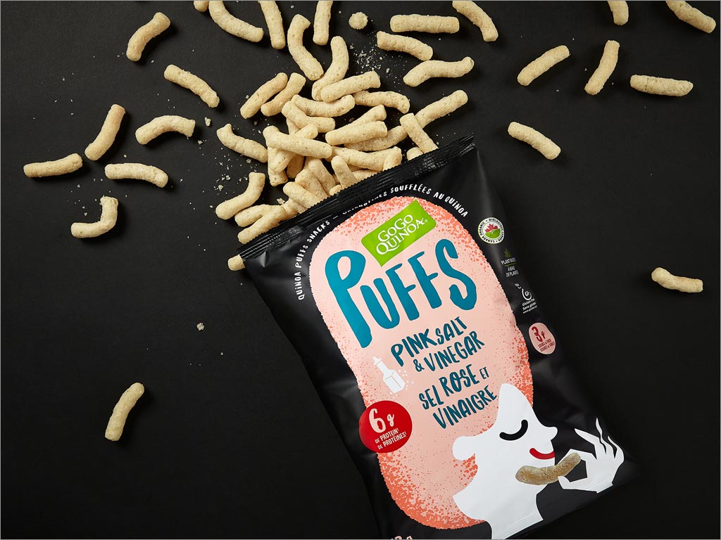 加拿大Gogo Quinoa藜麥泡芙零食小吃包裝設(shè)計之實(shí)物照片