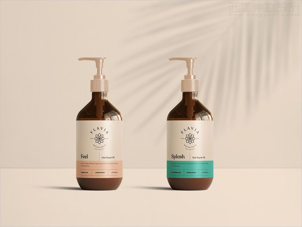 Flavia洗發(fā)水護發(fā)素產(chǎn)品包裝設計