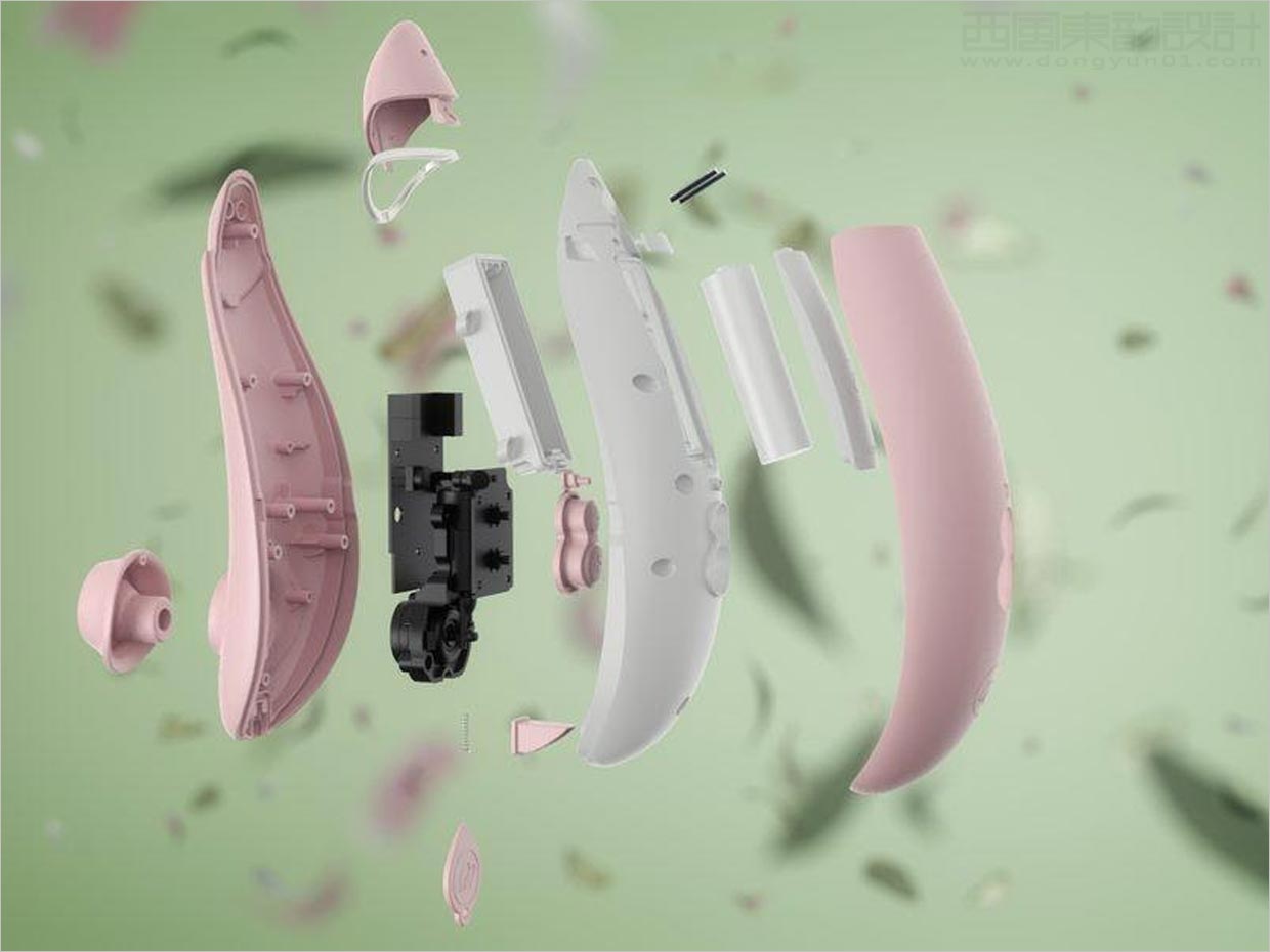 可生物降解的美國Womanizer性健康情趣玩具用品包裝設(shè)計(jì)之分解圖