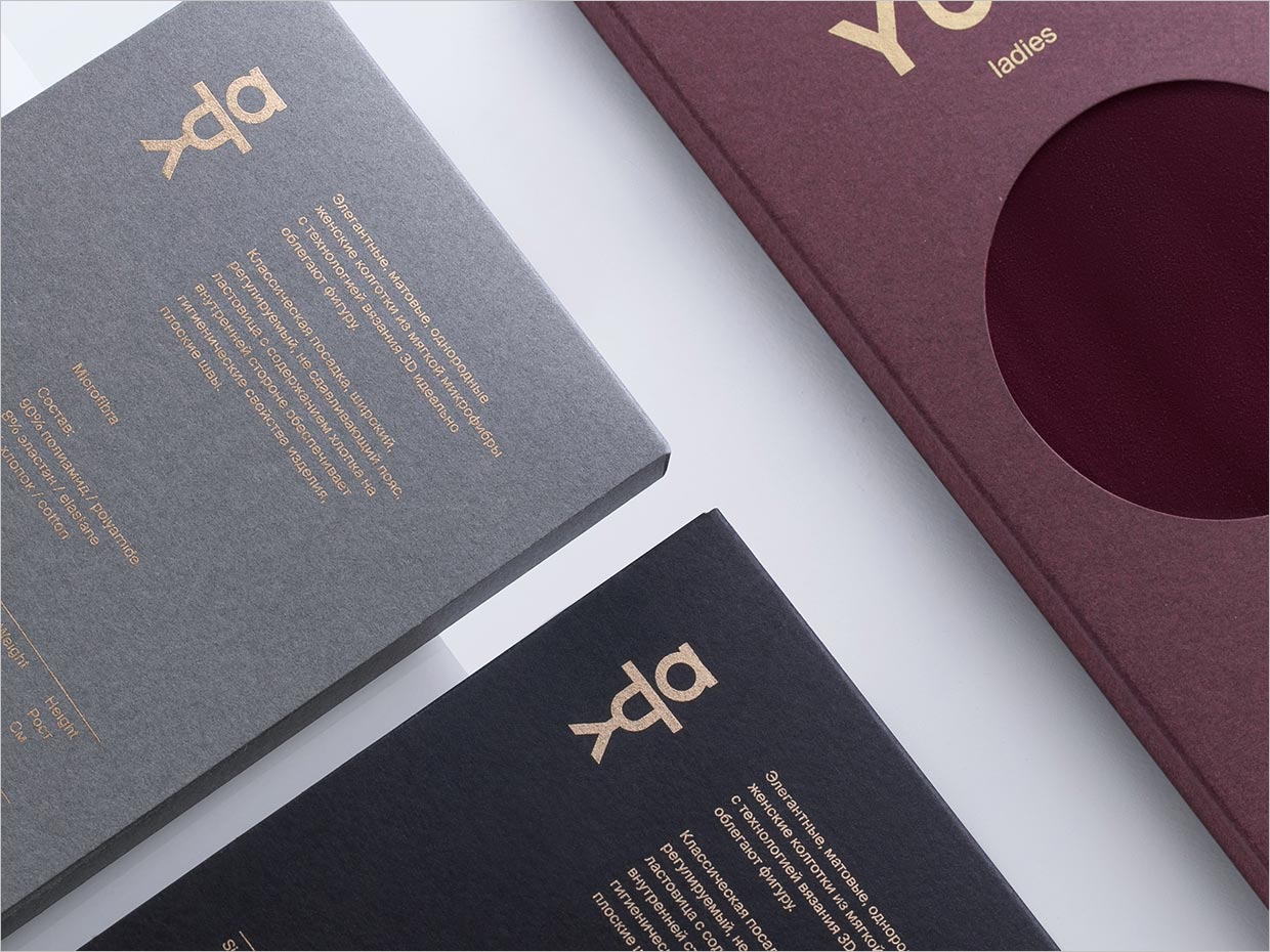 俄羅斯yula緊身褲絲襪內(nèi)衣包裝設計之局部細節(jié)展示