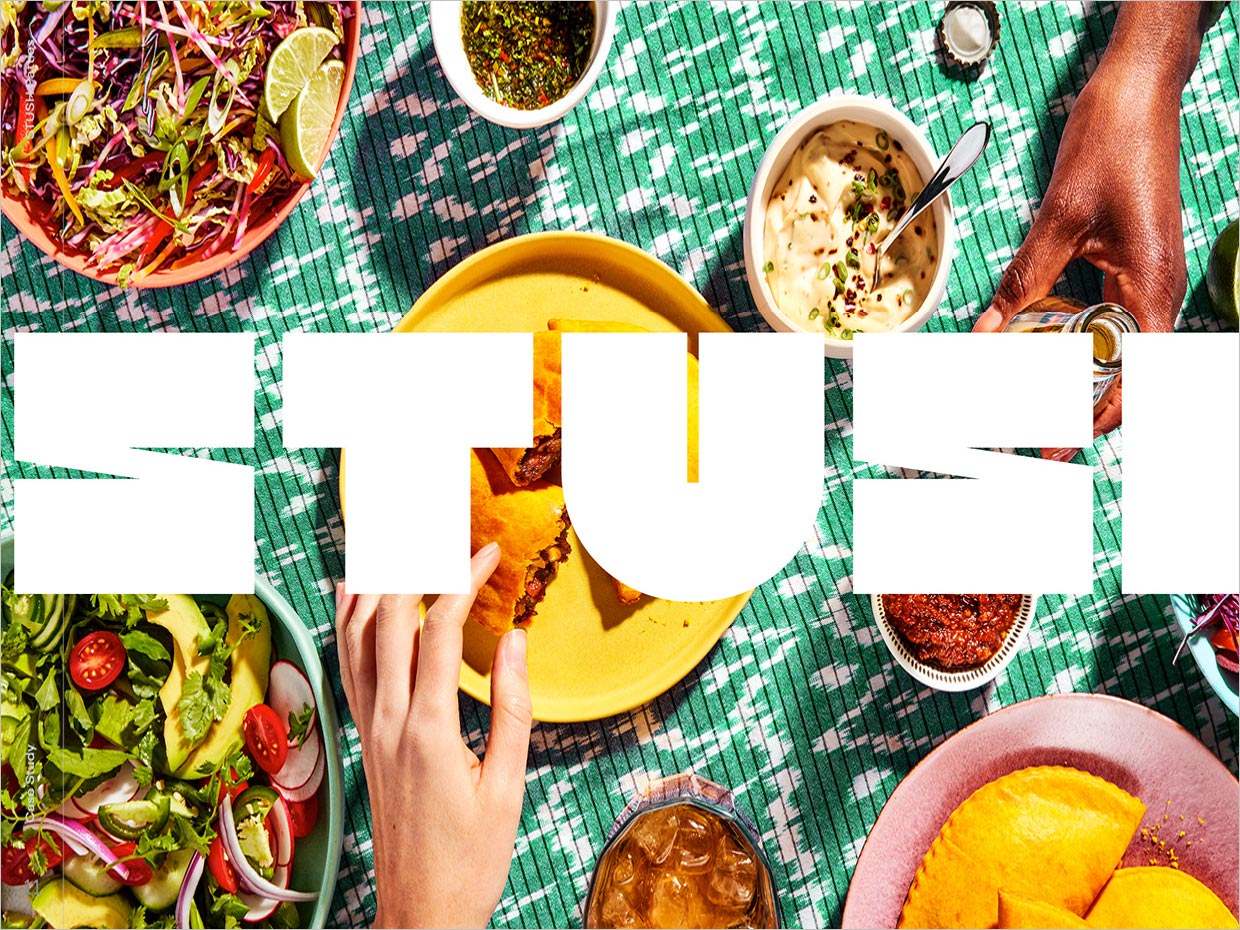 牙買(mǎi)加Stush黃油肉餡餅食品logo設(shè)計(jì)