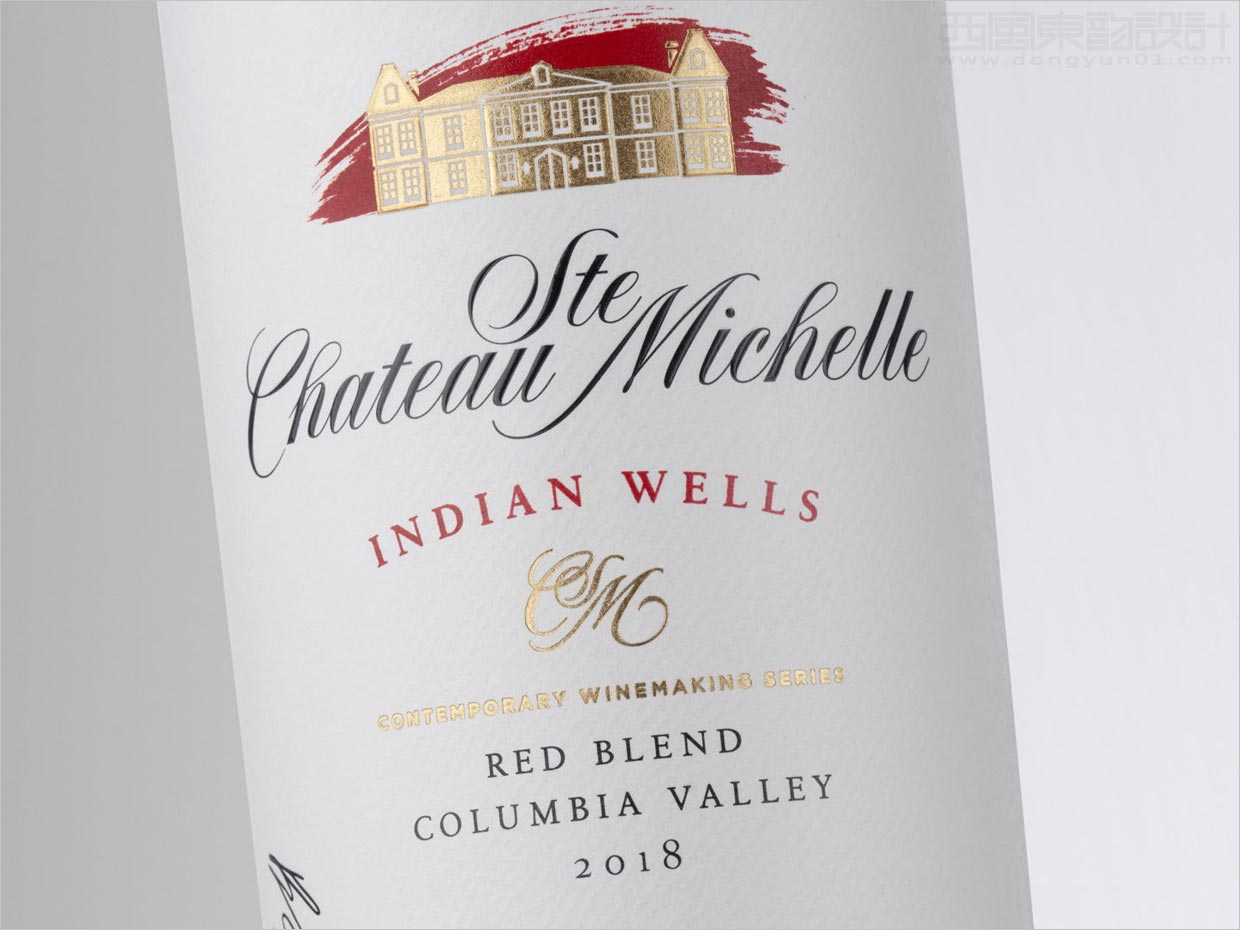 美國(guó)Chateau Ste. Michelle葡萄酒包裝設(shè)計(jì)之局部細(xì)節(jié)特寫(xiě)