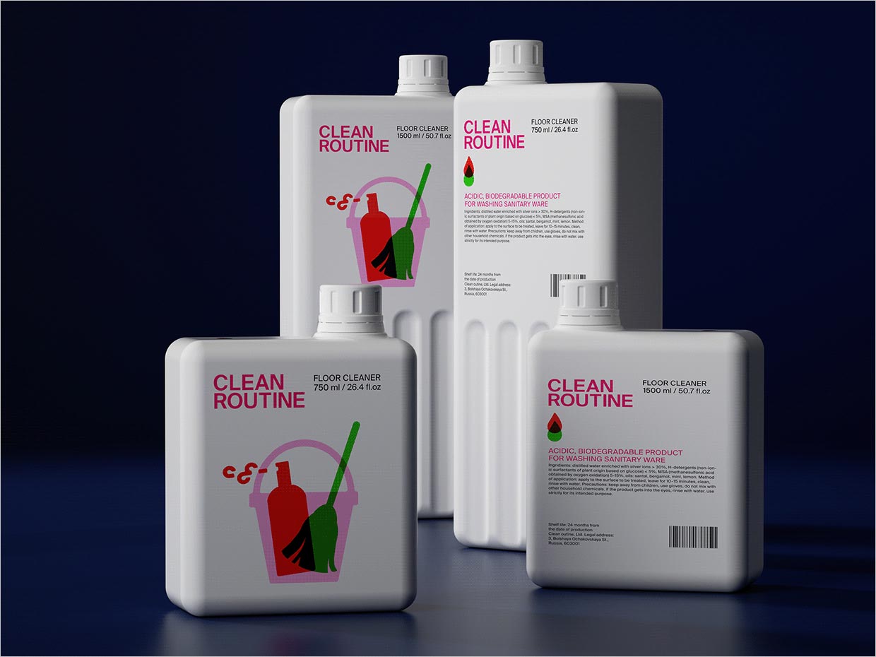 CLEAN ROUTINE清潔劑日化產(chǎn)品包裝設計