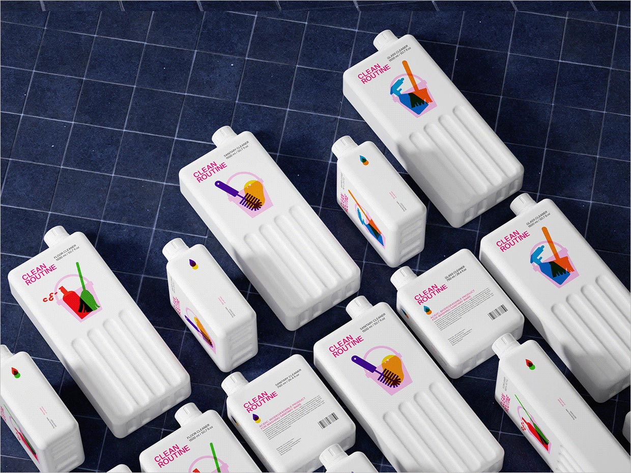 CLEAN ROUTINE清潔劑日化產(chǎn)品包裝設計