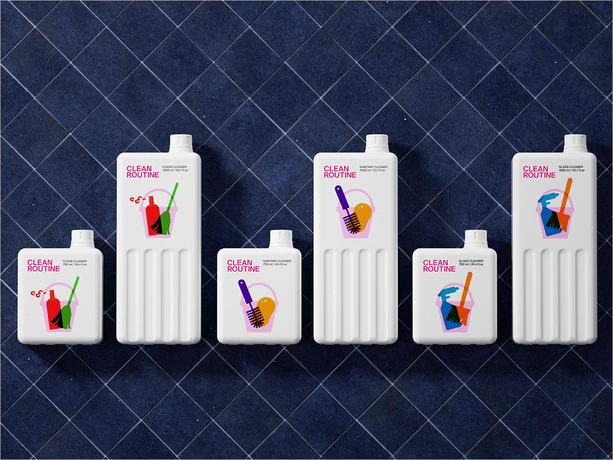 CLEAN ROUTINE清潔劑日化產(chǎn)品包裝設計