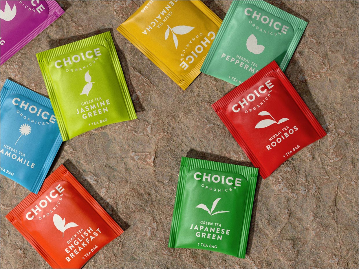 美國Choice Organics Teas有機(jī)茶葉飲料包裝設(shè)計之內(nèi)袋設(shè)計