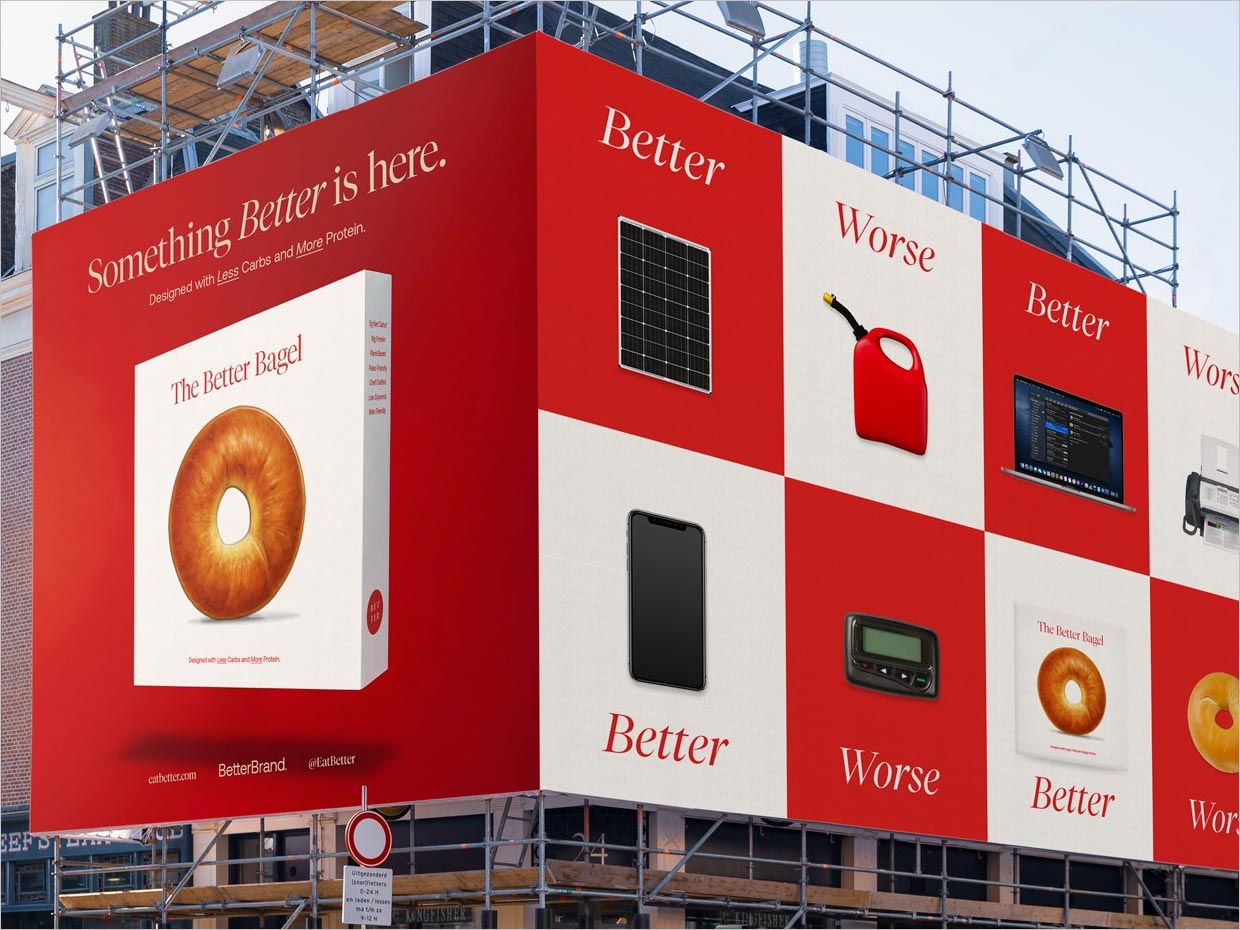 Better Bagel面包食品海報設計