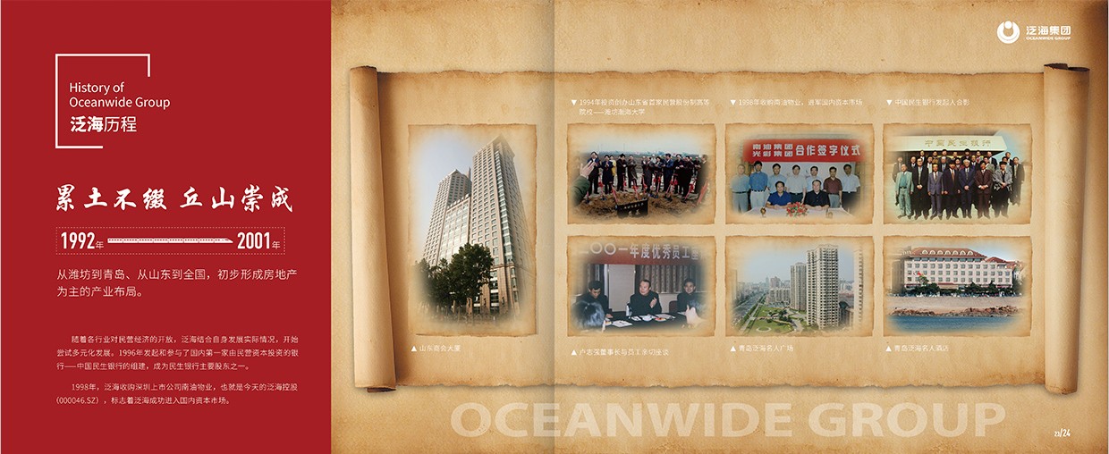 中國(guó)泛海控股集團(tuán)35周年畫冊(cè)設(shè)計(jì)之泛海歷程頁(yè)面設(shè)計(jì)