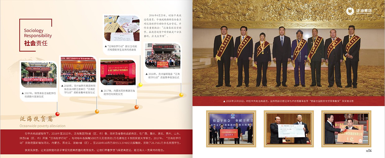 中國(guó)泛?？毓杉瘓F(tuán)35周年畫冊(cè)設(shè)計(jì)之社會(huì)責(zé)任頁(yè)面設(shè)計(jì)
