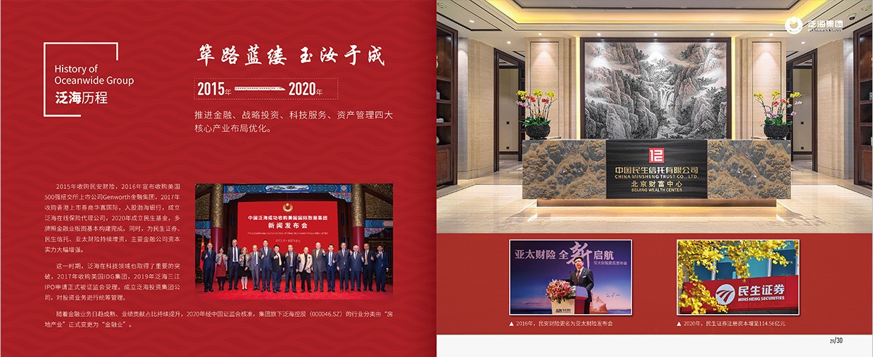 中國(guó)泛?？毓杉瘓F(tuán)35周年畫冊(cè)設(shè)計(jì)之泛海歷程頁(yè)面設(shè)計(jì)