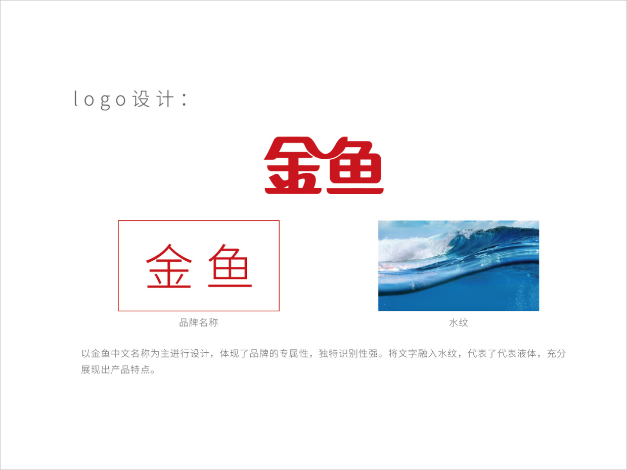 北京金魚日化洗滌用品logo設計理念說明