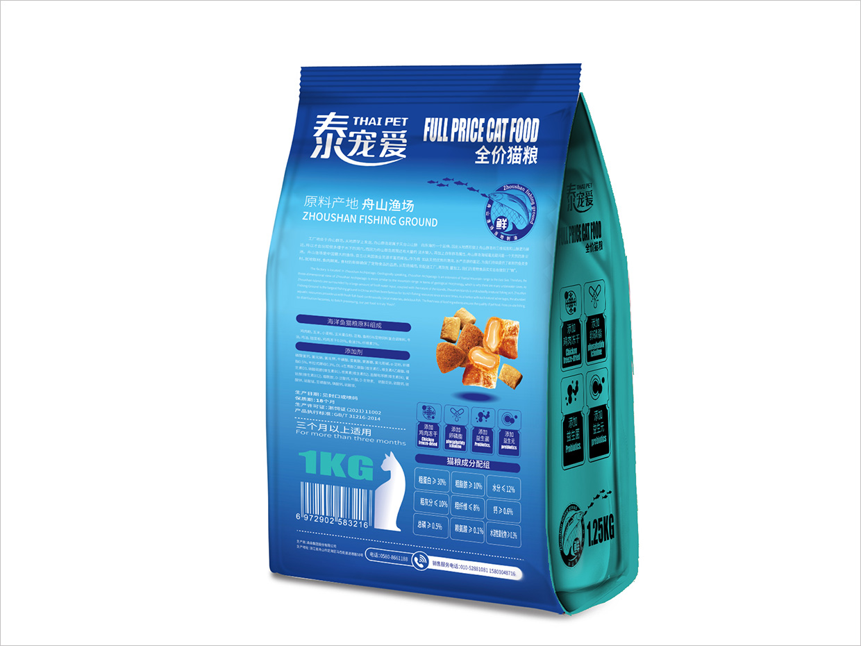 泰寵愛寵物食品袋包裝設(shè)計(jì)之背面設(shè)計(jì)